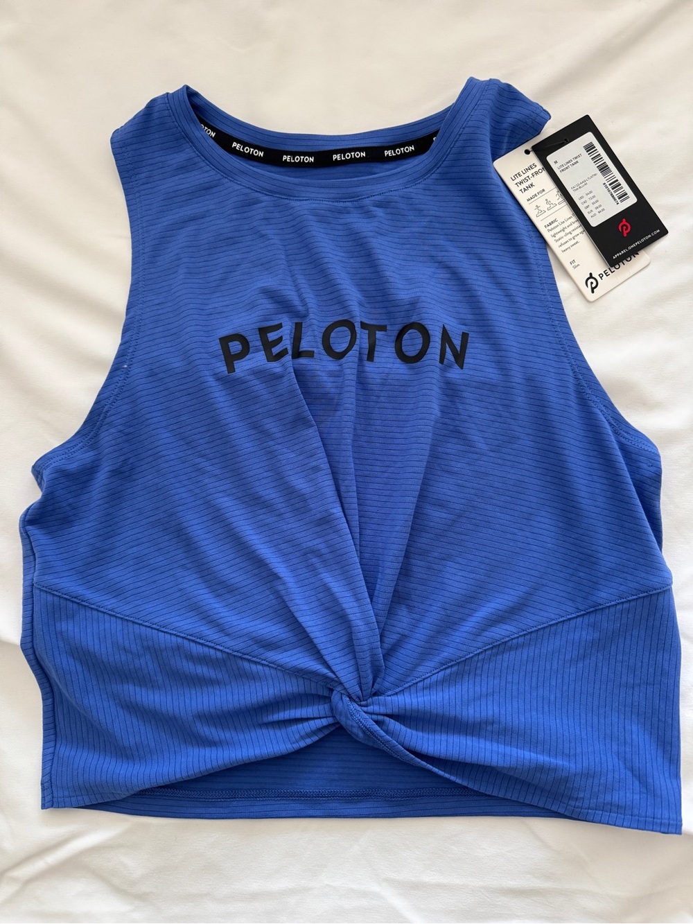 Peloton Women’s Knot-Front Crop Tank Top - Royal Blue | Medium